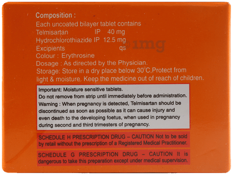 Telicad H 40mg/12.5mg Tablet