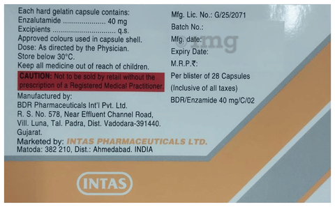 Enzamide 40mg Capsule image