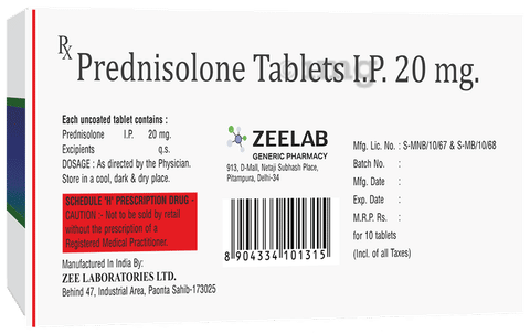 Prednilix 20 Tablet image