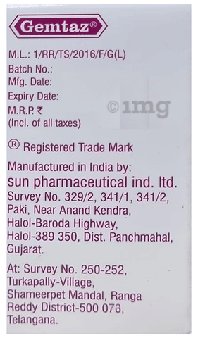 Gemtaz 1gm Injection image Gemtaz 1gm Injection image