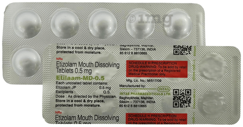 Etilaam 0.5mg Tablet MD image Etilaam 0.5mg Tablet MD image