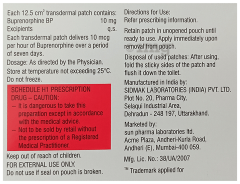 Zuprinor 10 Transdermal Patch image Zuprinor 10 Transdermal Patch image