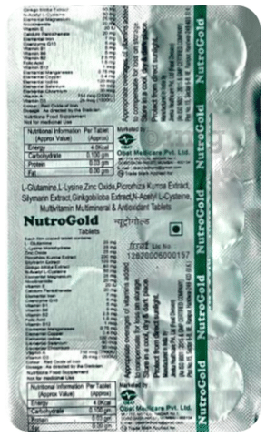 Nutrogold Tablet Buy strip of 10.0 tablets at best price in India