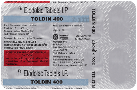 Toldin 400 Tablet image