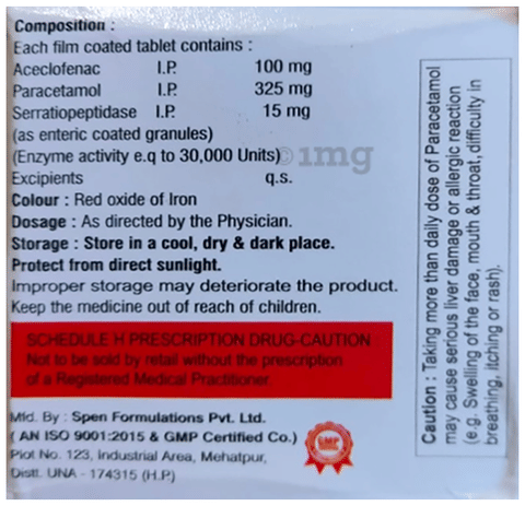 Parafenac SP Tablet image