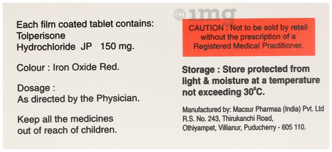 Tolmex 150mg Tablet image