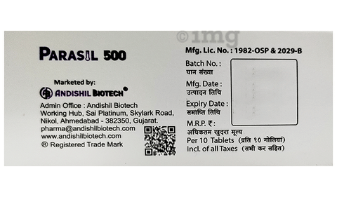 Parasil 500 Tablet image