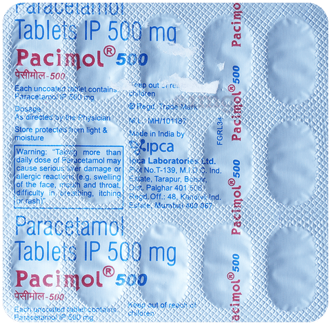 Pacimol 500 Tablet image