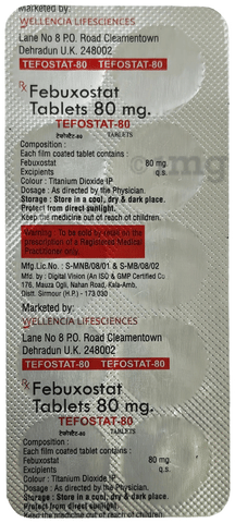Tefostat 80mg Tablet image Tefostat 80mg Tablet image