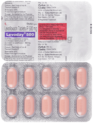 Levoday 500 Tablet image Levoday 500 Tablet image