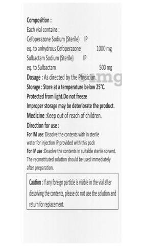 Cefvil S 1.5gm Injection image Cefvil S 1.5gm Injection image