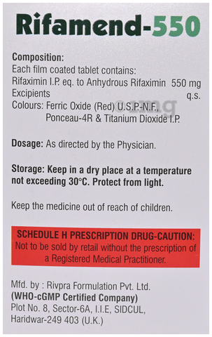 Rifamend 550 Tablet image Rifamend 550 Tablet image