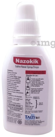 Nazokik Saline Nasal Spray Drops View Uses Side Effects Price