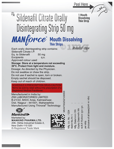 Manforce Mouth Dissolving Thin Strip image Manforce Mouth Dissolving Thin Strip image