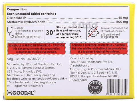 Gliclagood M 40 Tablet image Gliclagood M 40 Tablet image