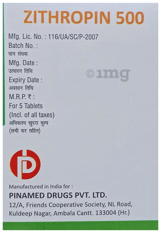Zithropin 500 Tablet image Zithropin 500 Tablet image