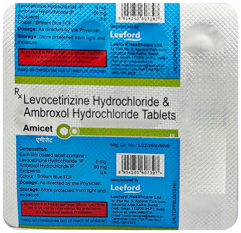 Amicet 5 mg/60 mg Tablet image