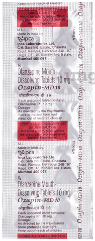 Ozapin -MD 10 Tablet image Ozapin -MD 10 Tablet image