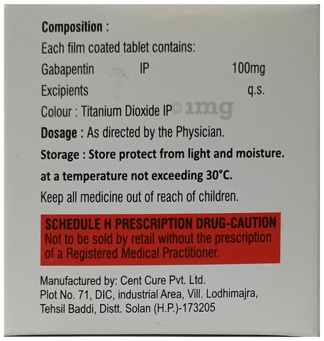Nobapin 100 Tablet image