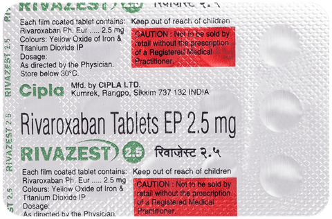 Rivazest 2.5mg Tablet image Rivazest 2.5mg Tablet image