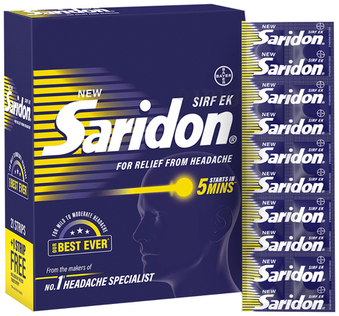 New Saridon Tablet | For Pain Relief | Provides Fast Headache Relief image
