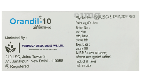 Orandil 10 Tablet image Orandil 10 Tablet image