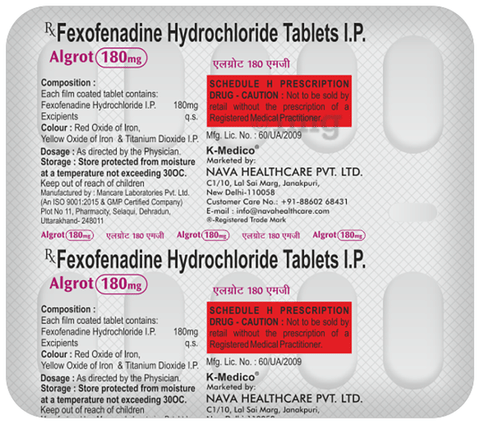Algrot 180mg Tablet image