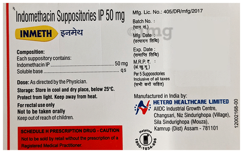 Inmeth Suppositories image Inmeth Suppositories image
