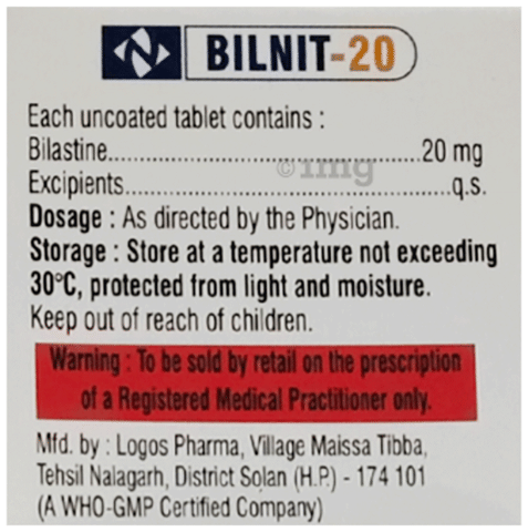 Bilnit 20 Tablet image Bilnit 20 Tablet image
