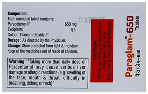 Paraglam 650 Tablet image