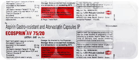 Ecosprin AV 75/20 Capsule image Ecosprin AV 75/20 Capsule image