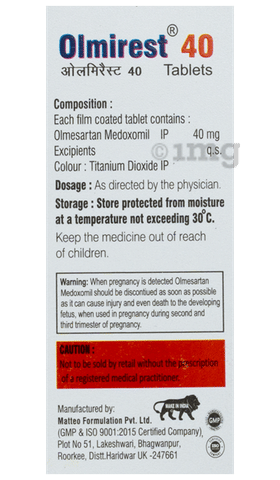 Olmirest 40 Tablet image