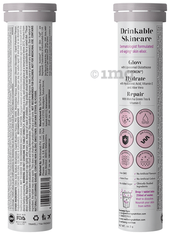 Wellbeing Nutrition Skin Fuel Liposomal Glutathione | Vit C,E | Radiance &  Pigmentation | Flavour Blueberry & Mint: Buy box of 1.0 Bottle at best  price in India | 1mg