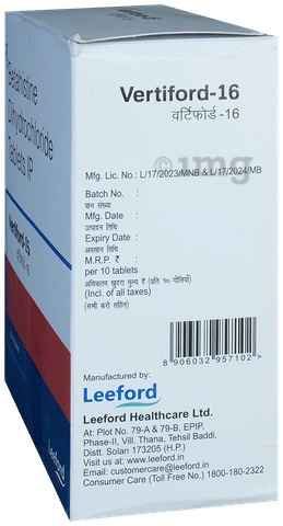 Vertiford 16mg Tablet image