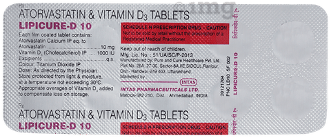 Lipicure-D 10 Tablet image