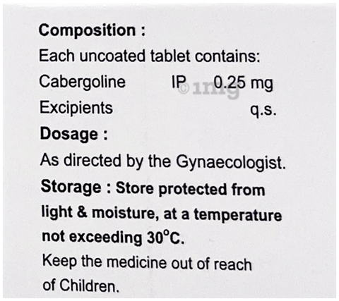 Caberwell 0.25 Tablet image Caberwell 0.25 Tablet image