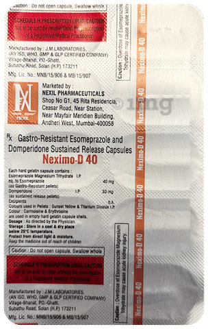 Neximo-D 40 Capsule SR image Neximo-D 40 Capsule SR image