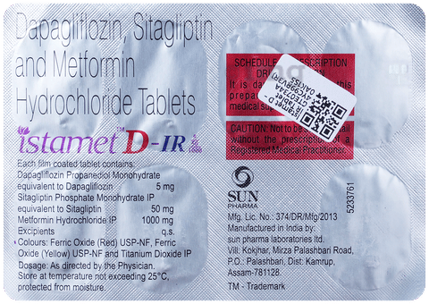 Istamet D 5/50/1000 IR Tablet image Istamet D 5/50/1000 IR Tablet image