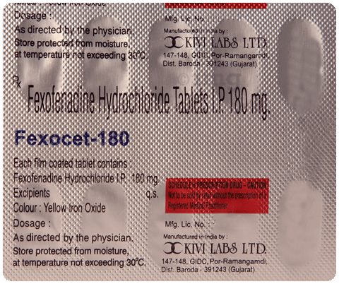 Fexocet 180mg Tablet image Fexocet 180mg Tablet image