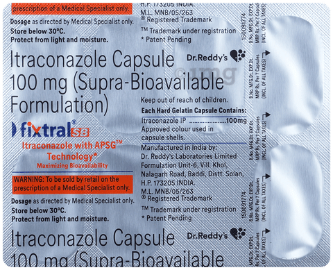 Fixtral SB 100mg Capsule image