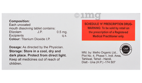 Etigal 0.5 MD Tablet image