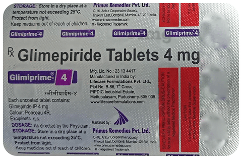 Glimiprime 4mg Tablet
