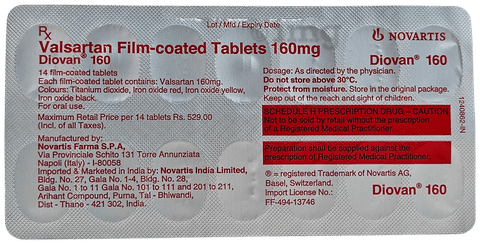 Diovan 160 Tablet image Diovan 160 Tablet image