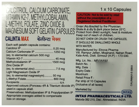 Calinta Max Soft Gelatin Capsule image Calinta Max Soft Gelatin Capsule image