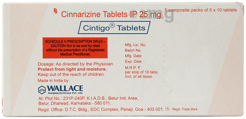 Cintigo 25mg Tablet image