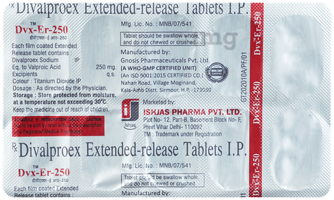 Dvx 250mg Tablet ER image