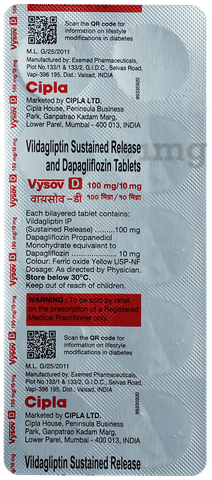 Vysov D 10mg/100mg Tablet SR image Vysov D 10mg/100mg Tablet SR image