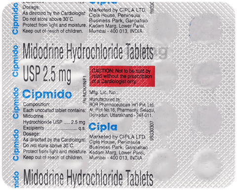 Cipmido 2.5mg Tablet image