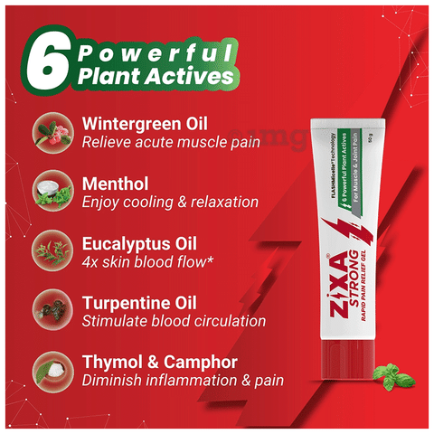 ZIXA Strong Rapid Pain Relief Gel | Heals Back Pain, Muscle Pain