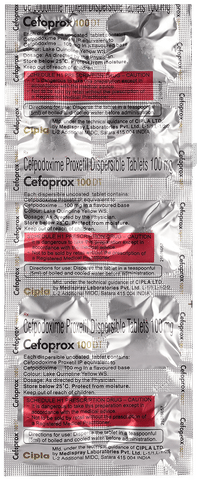 Cefoprox 100mg Tablet DT image